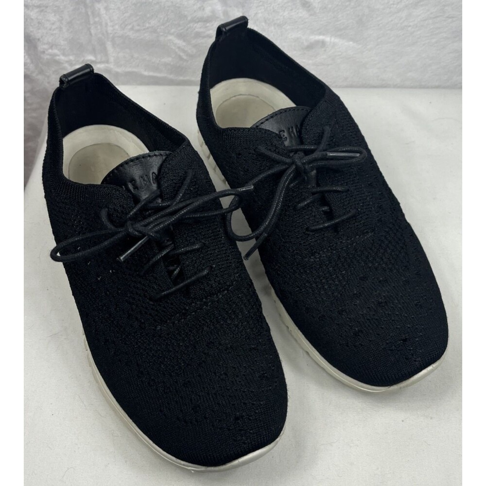 Cole Haan Zero Gravity Women's Knit Shoe Lace Up Black Size 7.5